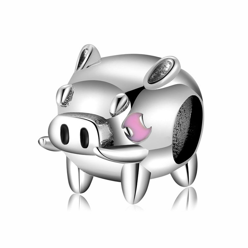 S925 Sterling Silver Beads Various Animal Series Diy Bracelet Bracelet Accessories Pure Silver Charm Beads