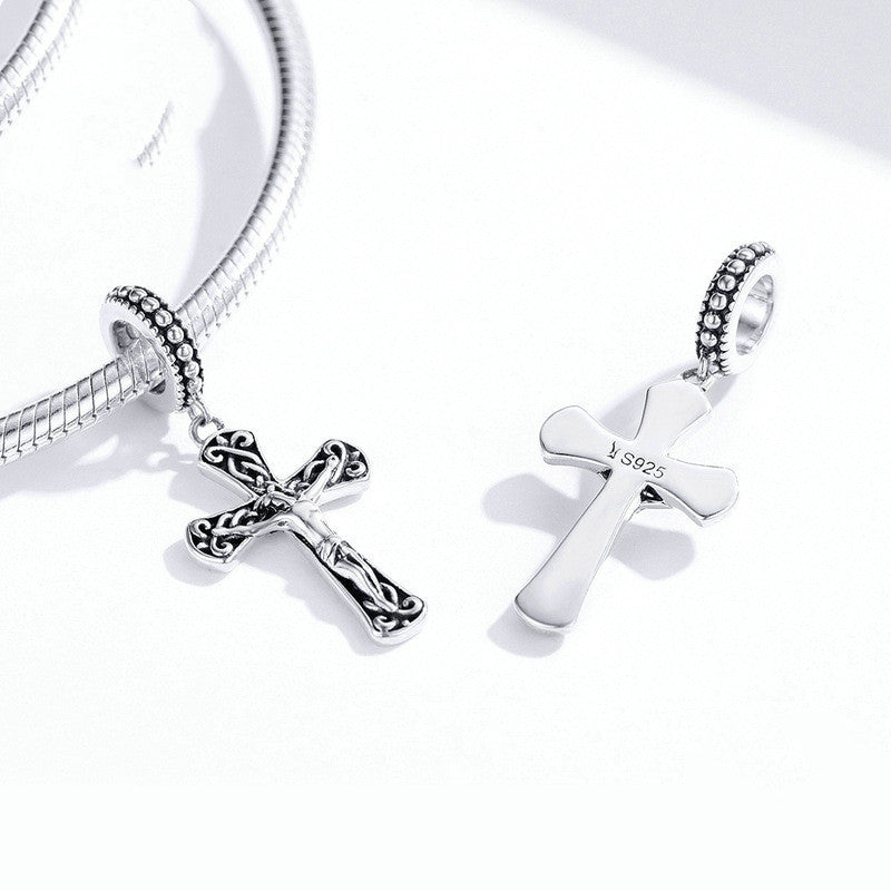 Sterling Silver Pendant Fashion Beaded Bracelet Diy Jewelry Accessories