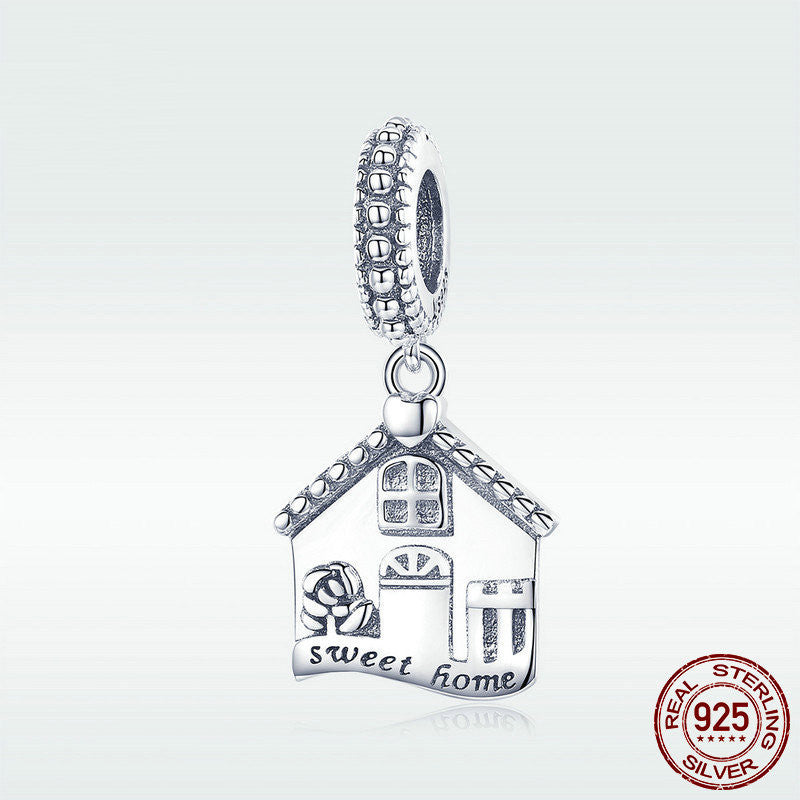 S925 Sterling Silver Pendant DIY Beaded Bracelet Necklace Accessories