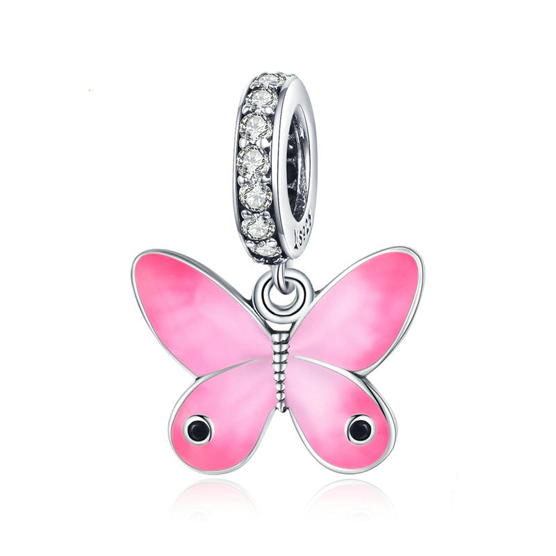Charm Pendentif Papillon Rose