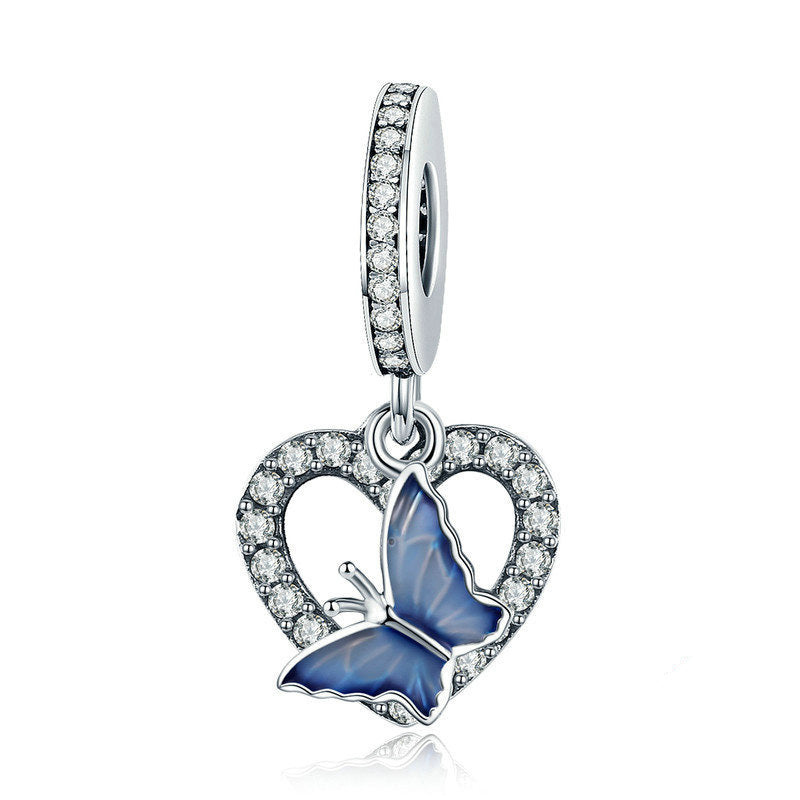 Charm Pendentif Papillon Rose
