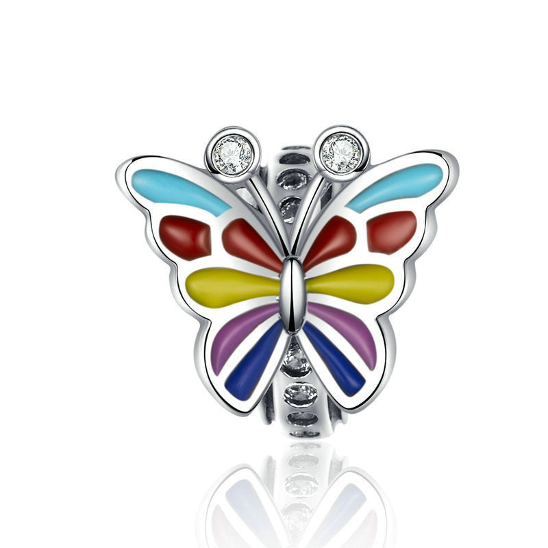 Charm Pendentif Papillon Rose