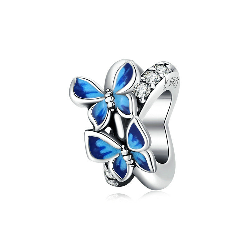 Charm Pendentif Papillon Rose