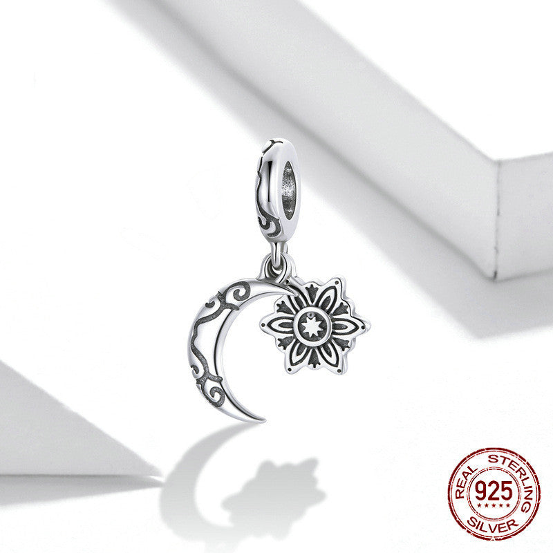 Moon Lotus S925 Sterling Silver Pendant Bracelet