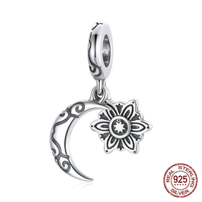 Moon Lotus S925 Sterling Silver Pendant Bracelet