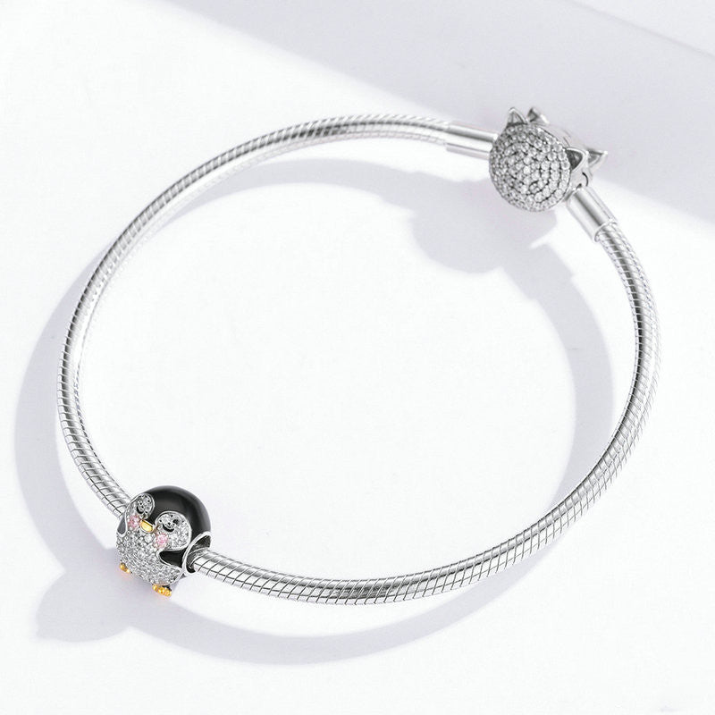 Bamoer 925 Sterling Silver Baby Penguin Charm