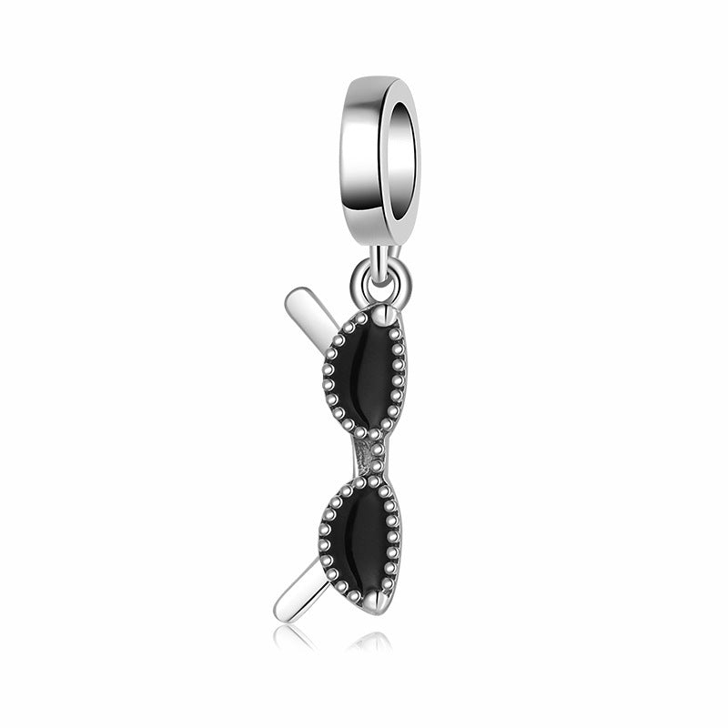 Sterling Silver Beaded Pendant Sunglasses High-heeled Shoes Bicycle Bracelet