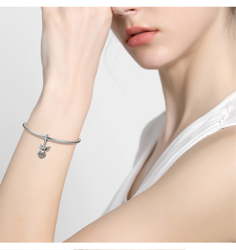 S925 Sterling Silver Pendant Angel Of Love Pendant Women's DIY Bracelet Necklace Accessories