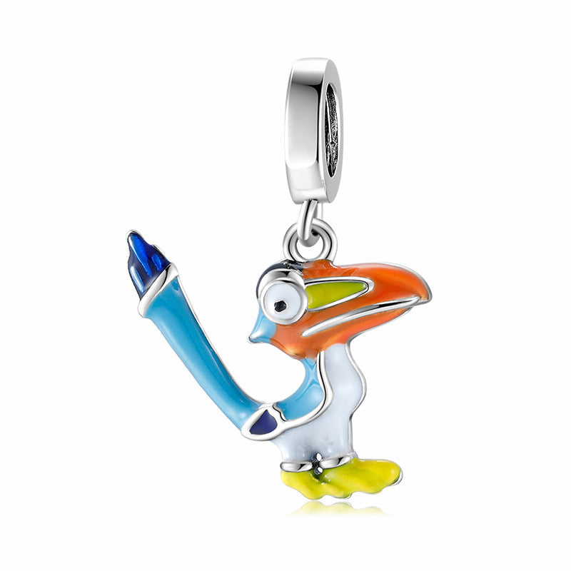 Cartoon Series Beads Pendant CharmS925 Silver Diy Bracelet Accessories Loose Beads