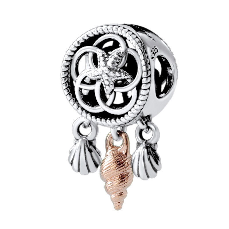Hollow shell dream catcher charm