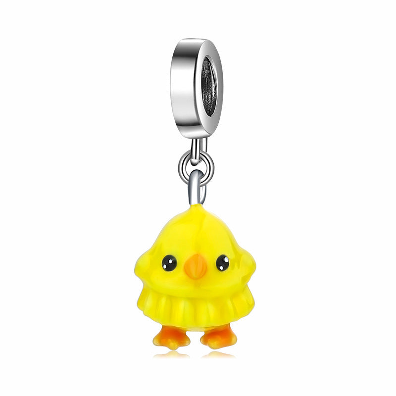 Cartoon Series Beads Pendant CharmS925 Silver Diy Bracelet Accessories Loose Beads