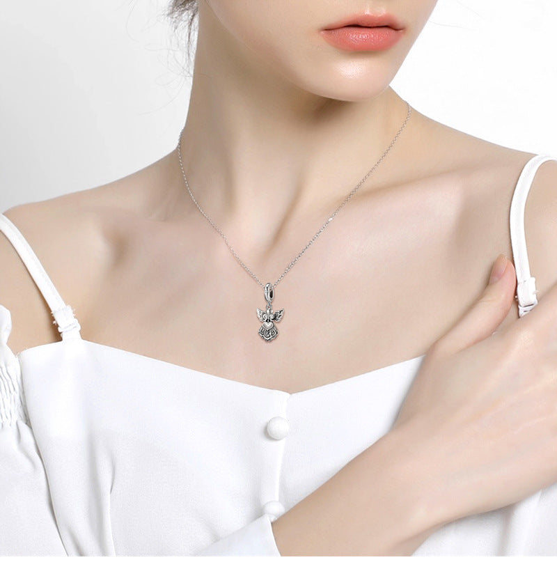 S925 Sterling Silver Pendant Angel Of Love Pendant Women's DIY Bracelet Necklace Accessories