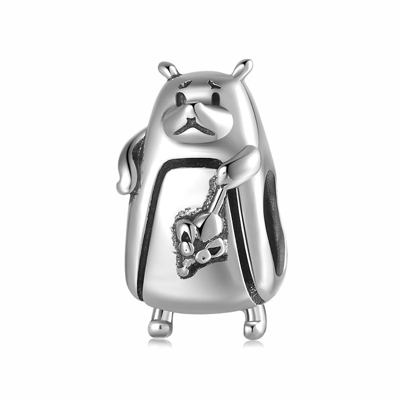 S925 Sterling Silver Beads Various Animal Series Diy Bracelet Bracelet Accessories Pure Silver Charm Beads