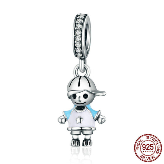 S925 Sterling Silver Pendant DIY Beaded Bracelet Necklace Accessories