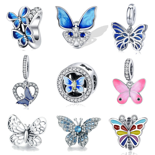 Charm Pendentif Papillon Rose