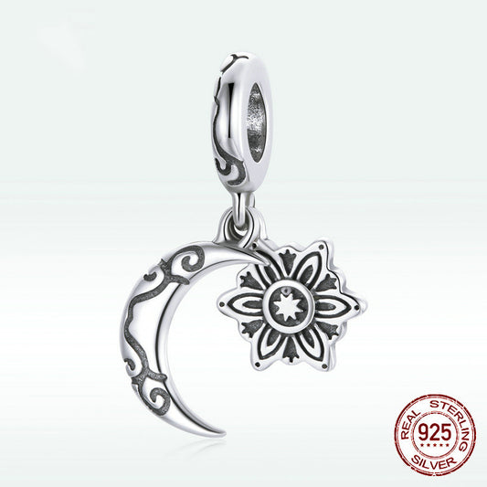 Moon Lotus S925 Sterling Silver Pendant Bracelet